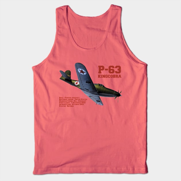 Bell P-63 Kingcobra | WW2 Plane Tank Top by Distant War